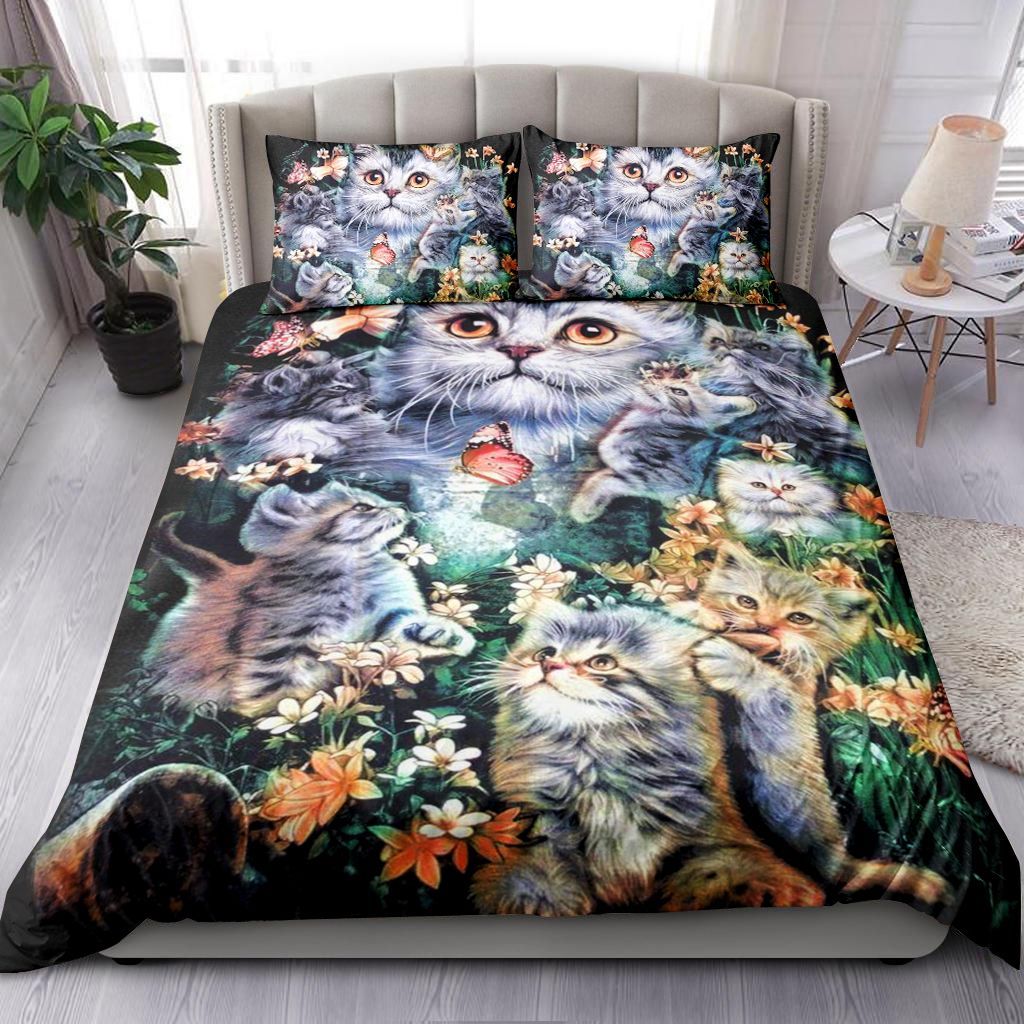 Cat In Garden Bedding Set