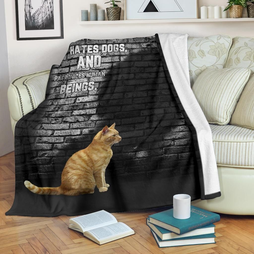 Cat Is Lion Sherpa Fleece Blanket