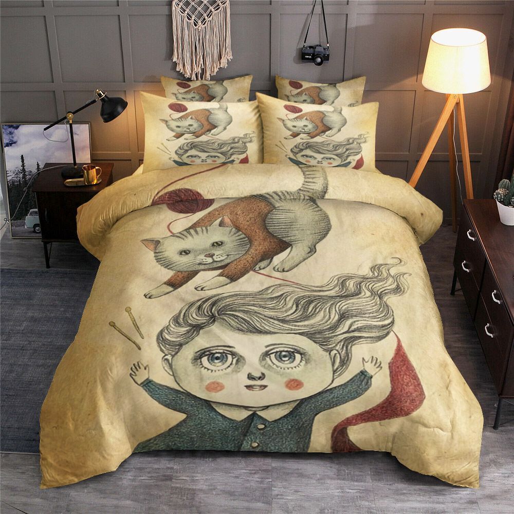 Cat Lady Bedding Set