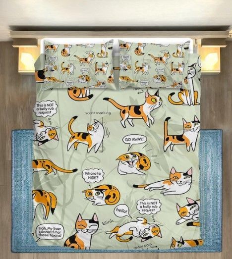 Cat Languages Bedding Set