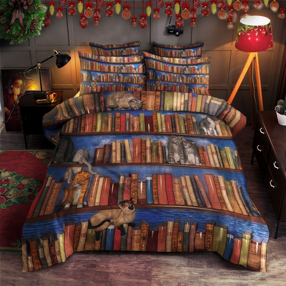 Cat Library Bedding Set