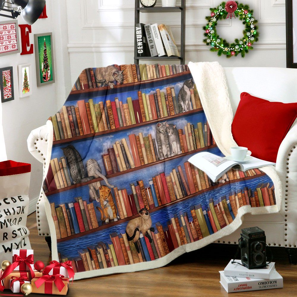 Cat Library Sherpa Fleece