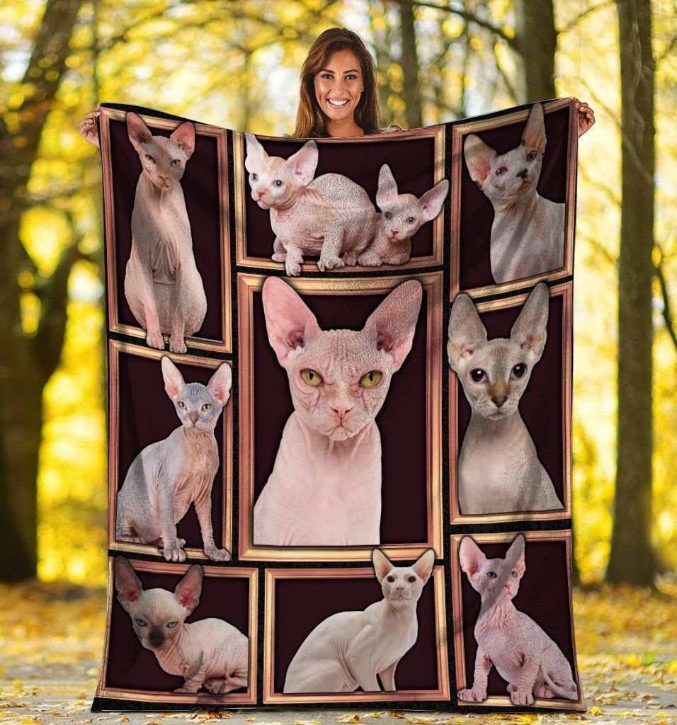 Cat Lover 3d Sphynx Cat Fleece Blanket