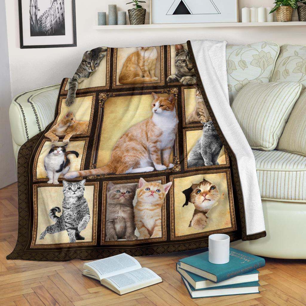 Cat Lovers Sherpa Fleece Blanket