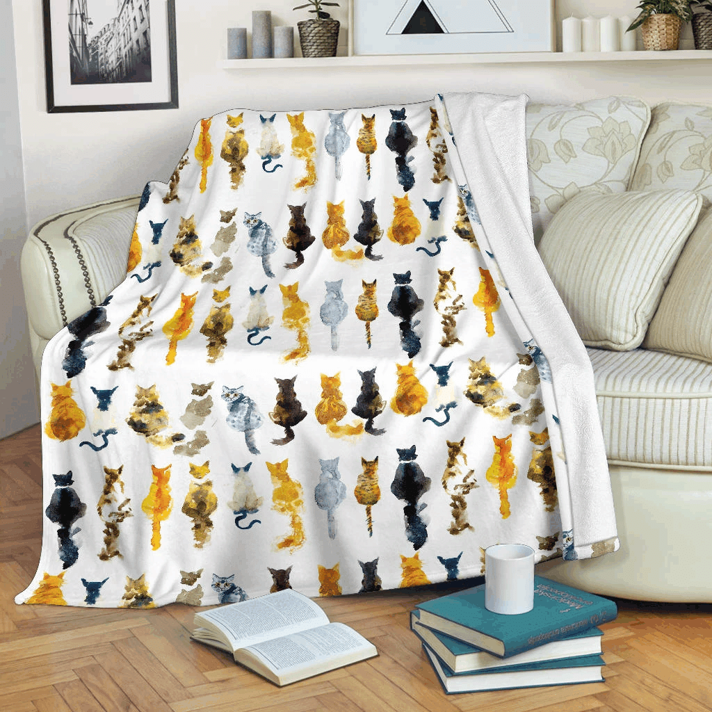 Cat Lovers Sherpa Fleece Blanket