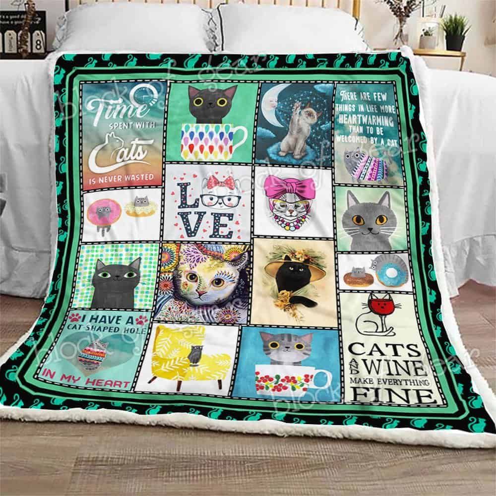 Cat Lovers Fleece Blanket