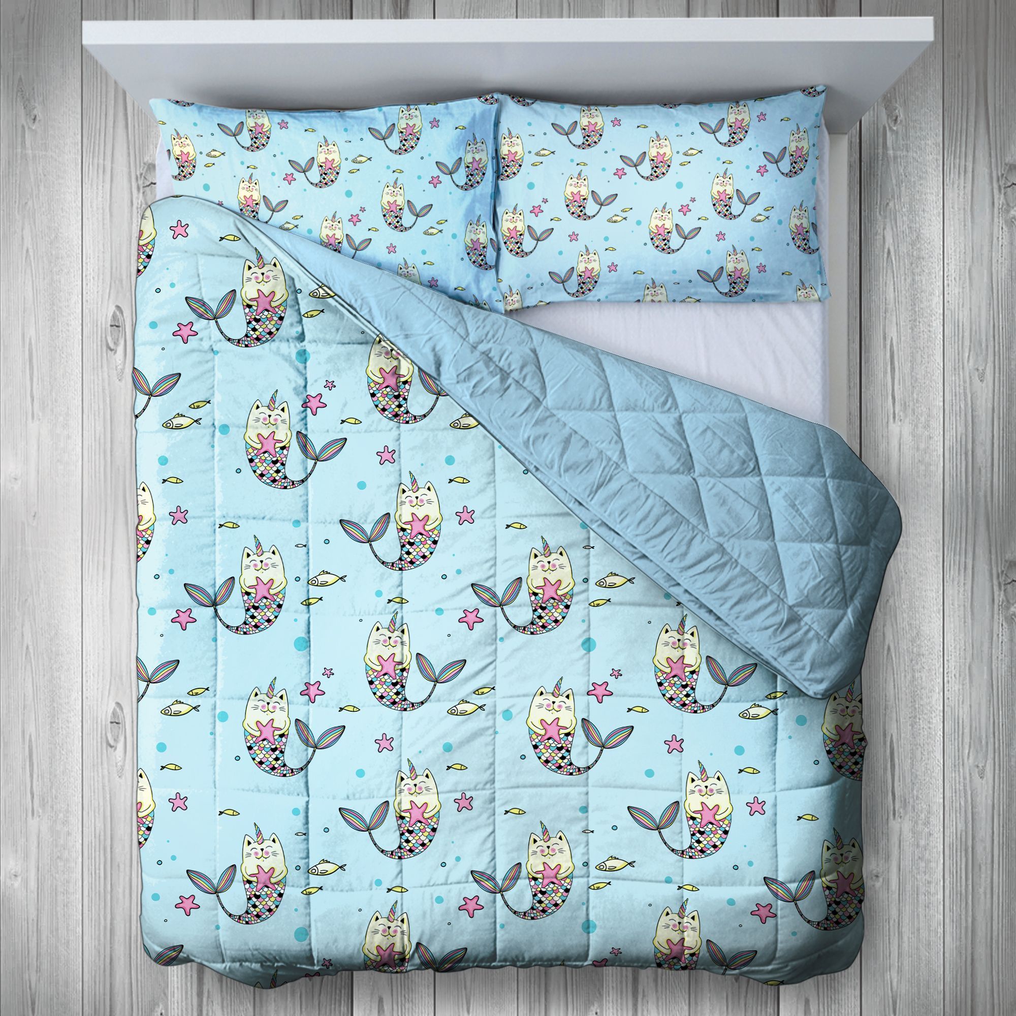 Cat Mermaid Bedding Set