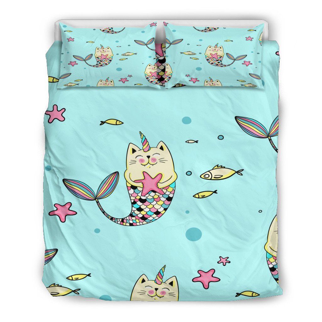 Cat Mermaid Bedding Set