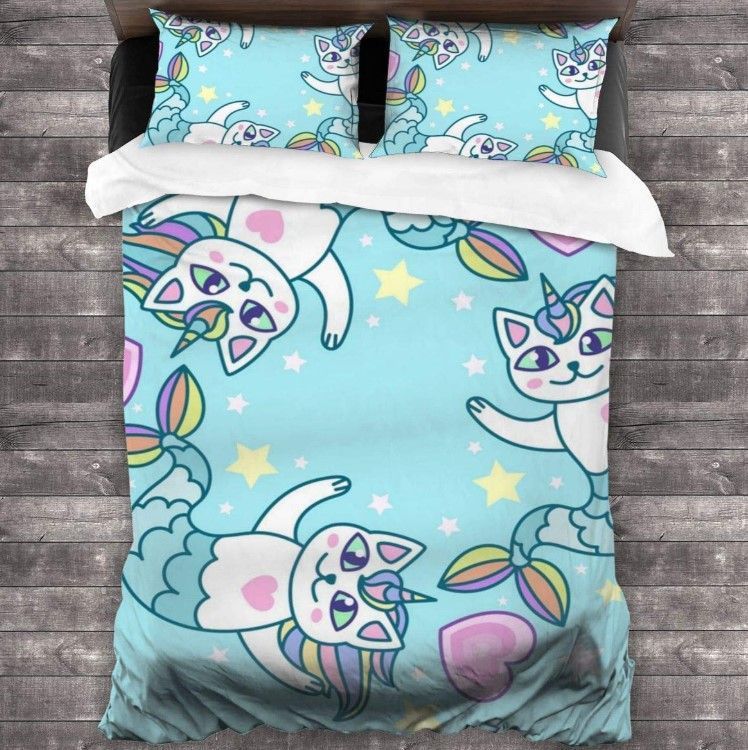 Cat Mermaid Bedding Set