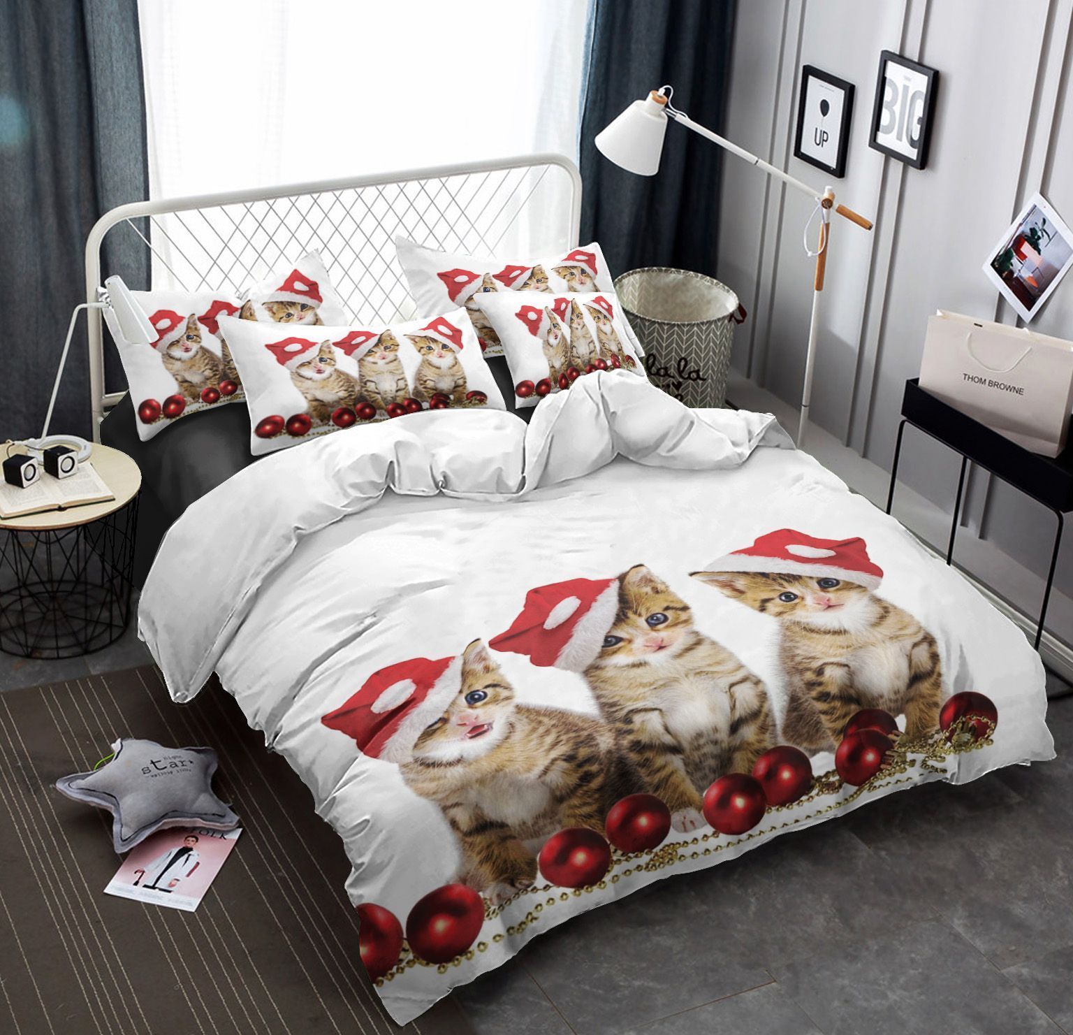 Cat Merry Christmas Bedding Set