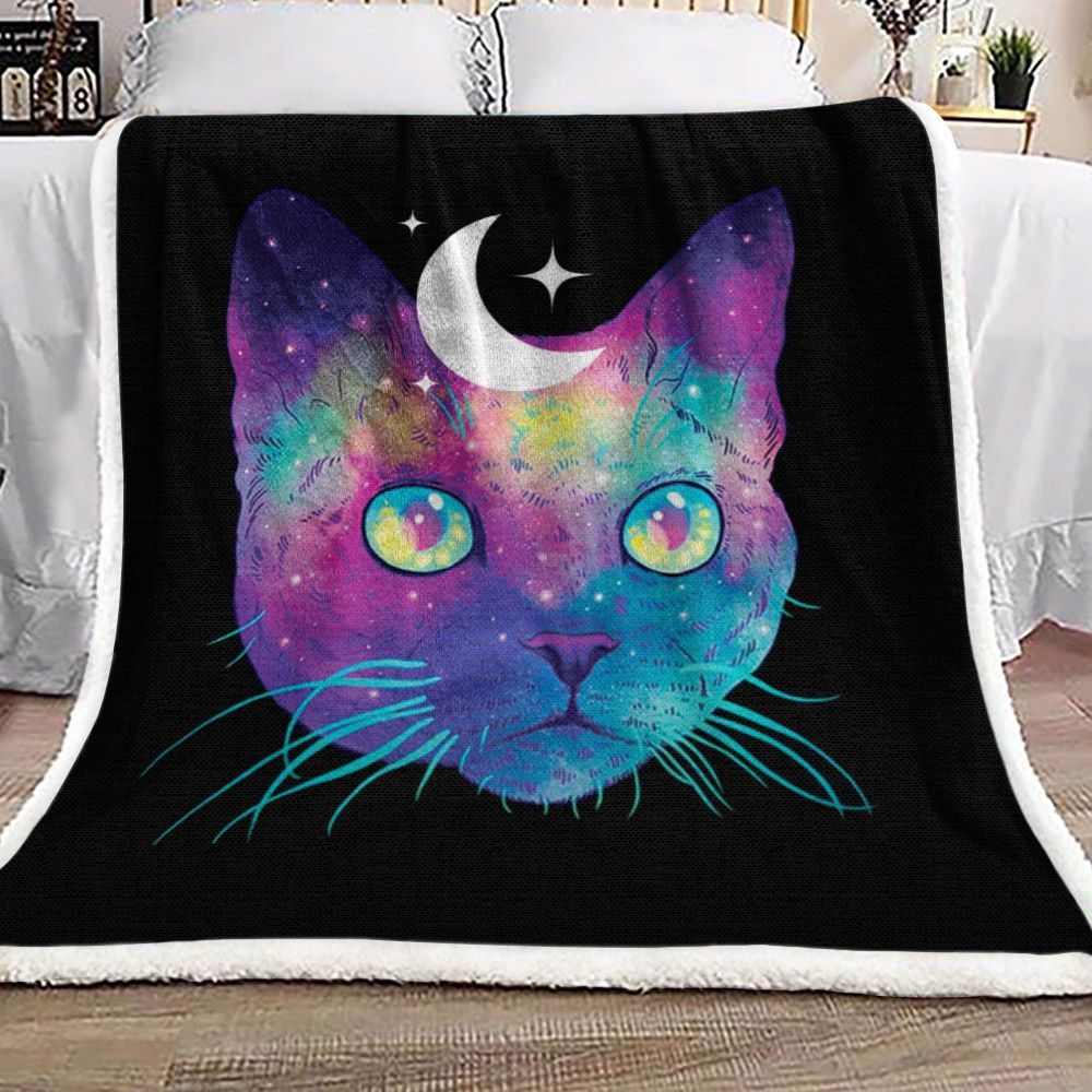 Cat Sherpa Fleece Blanket