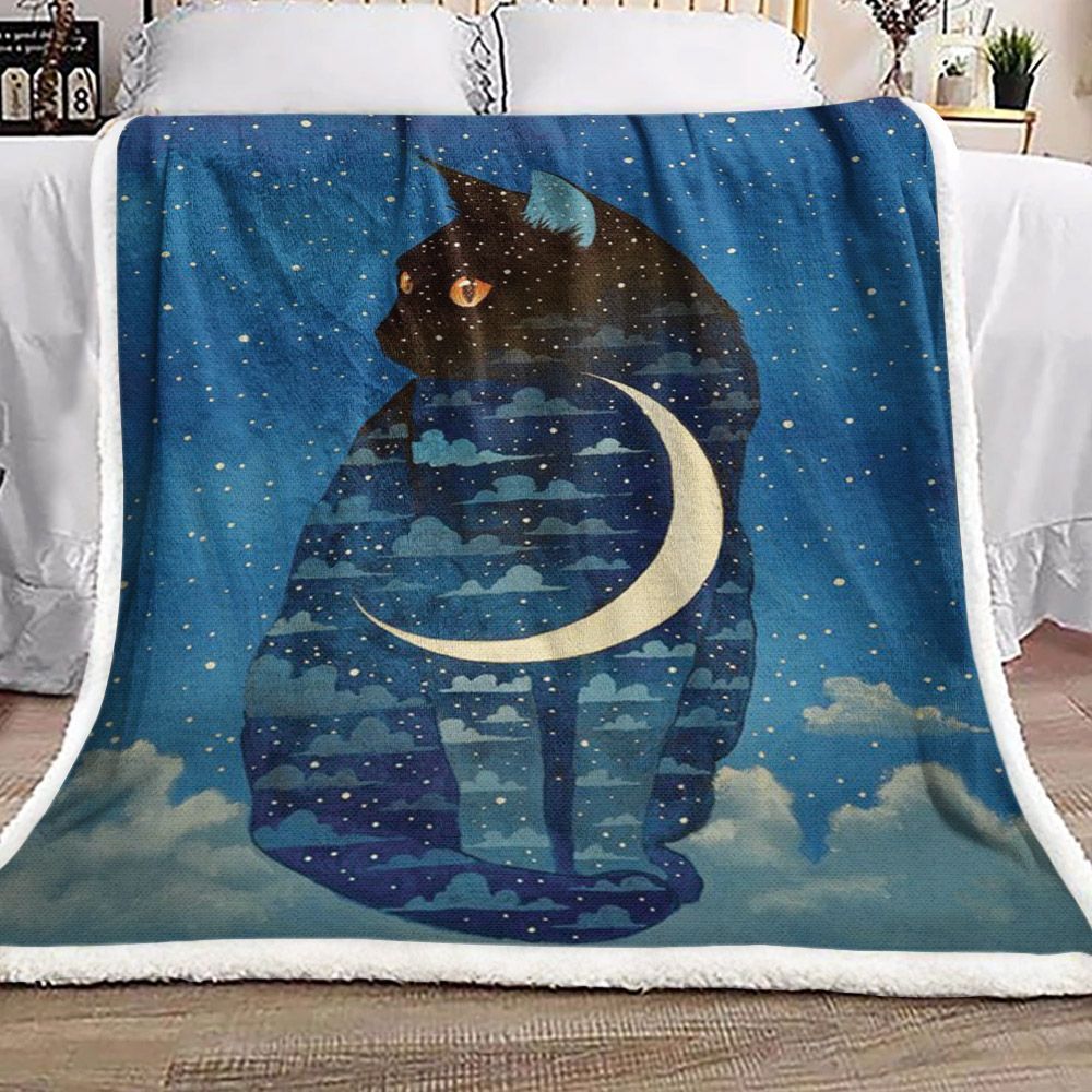 Cat Sherpa Fleece Blanket