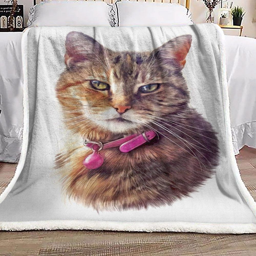 Cat Sherpa Fleece Blanket