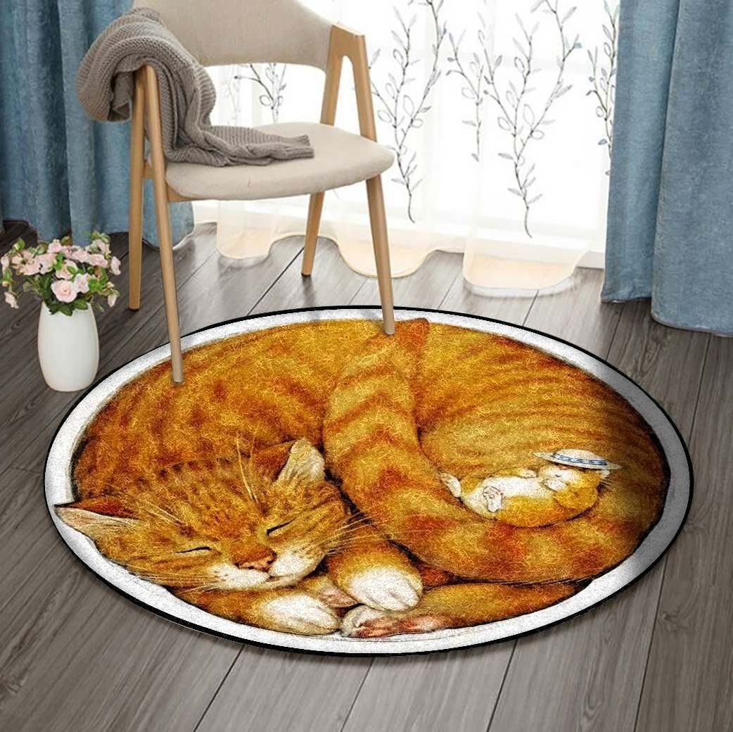 Cat Round Carpet