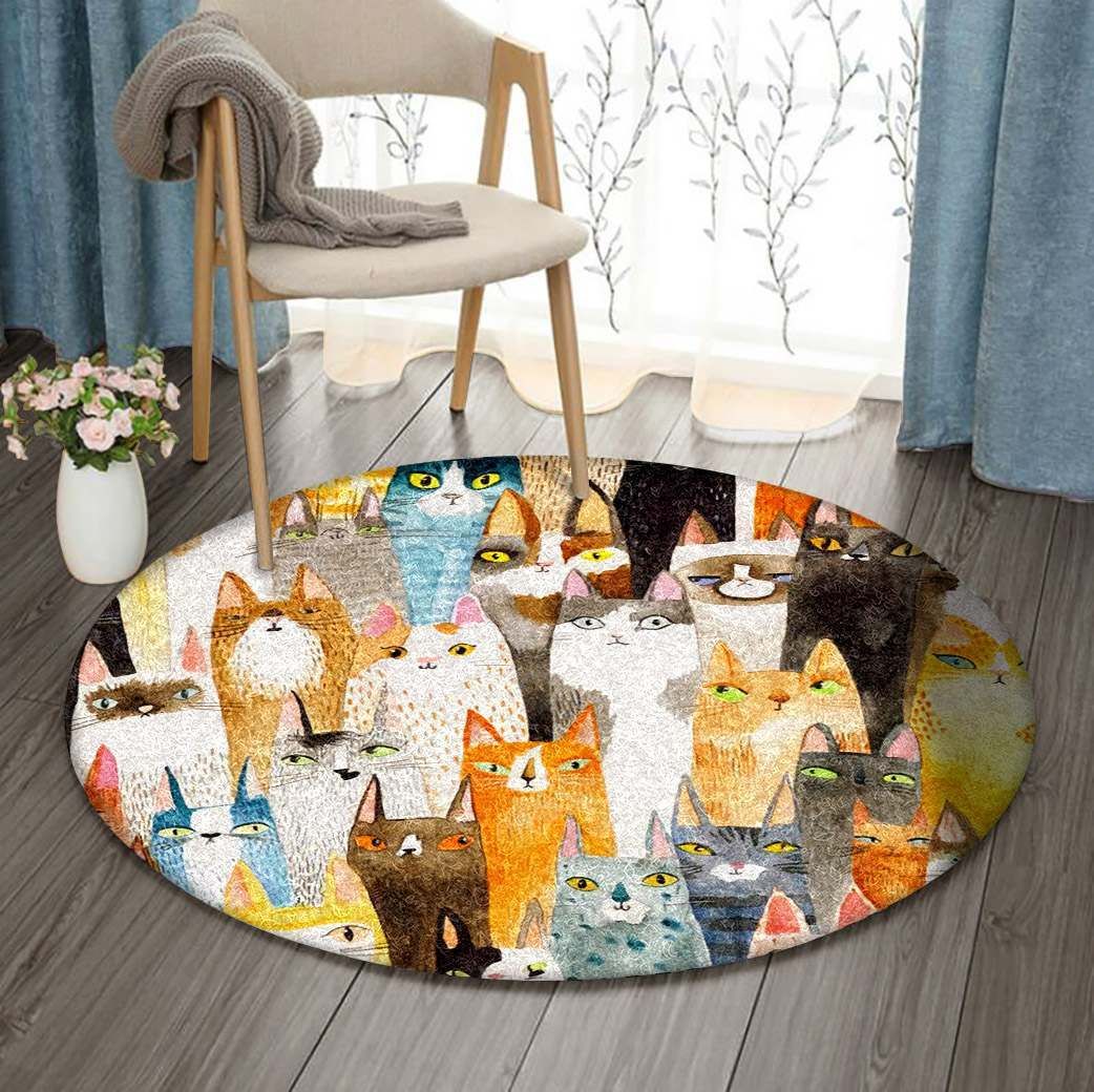 Cat Round Carpet