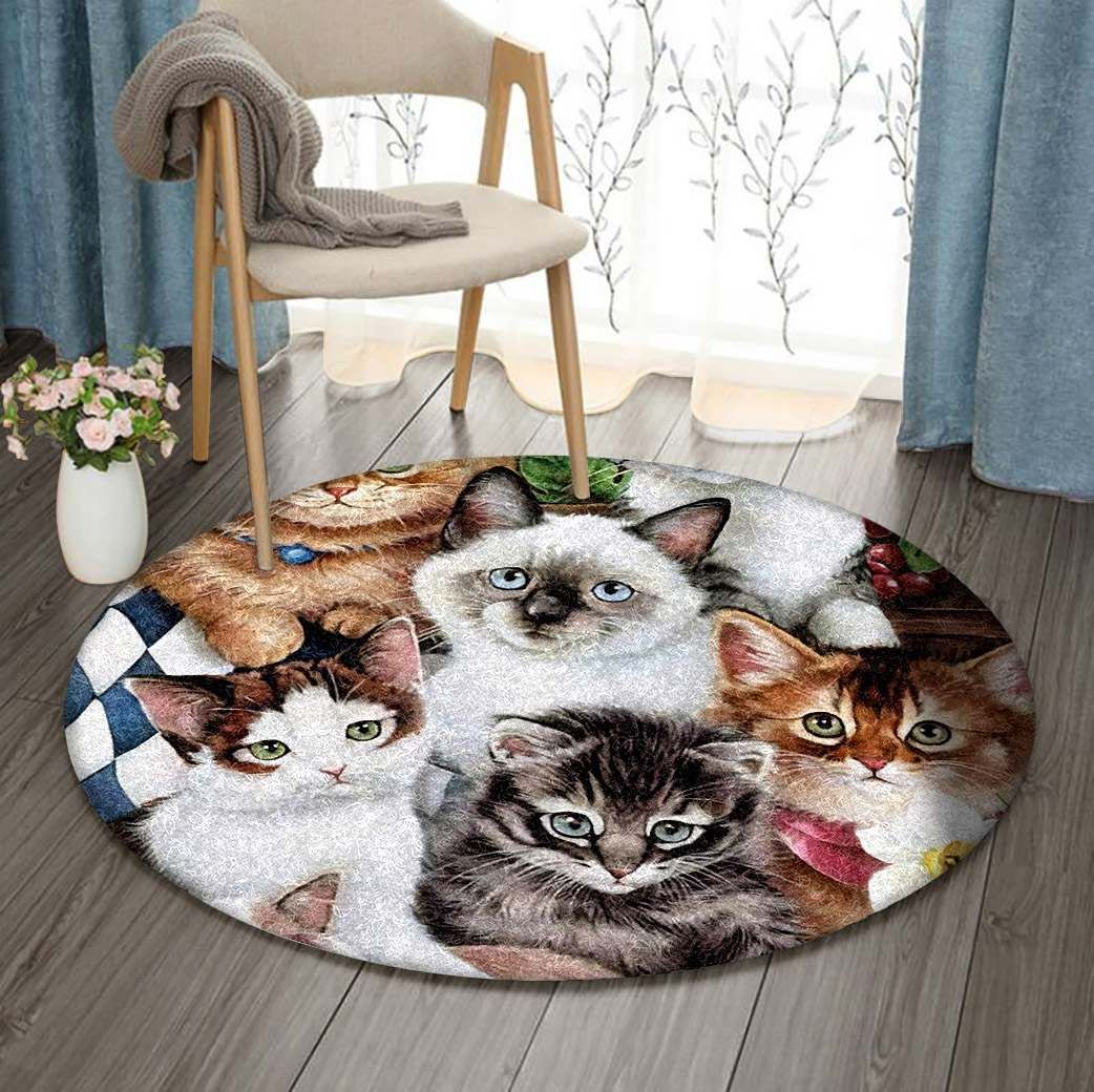 Cat Round Carpet