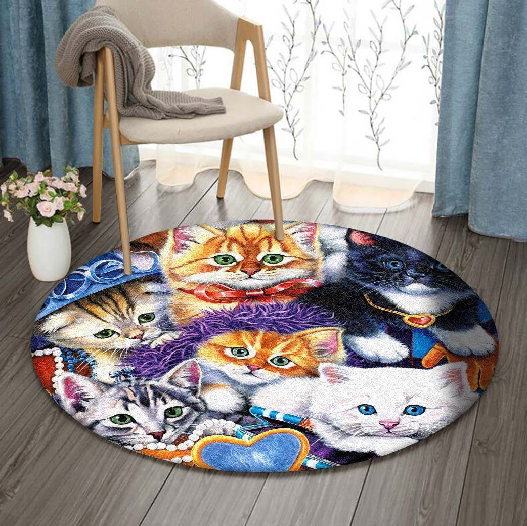 Cat Round Carpet