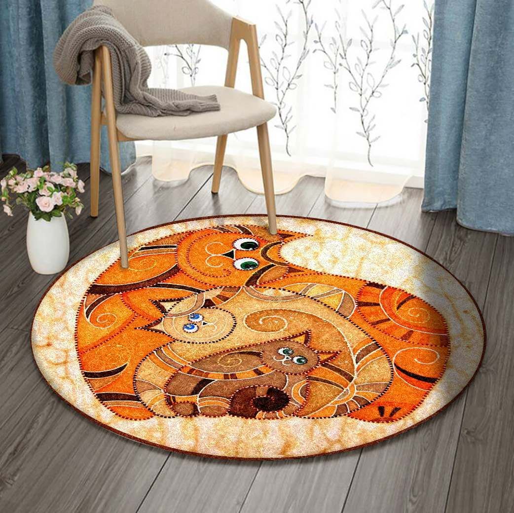 Cat Round Carpet