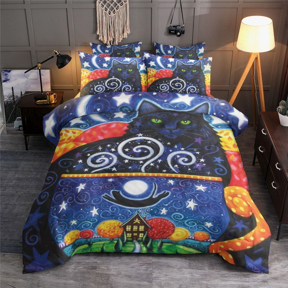 Cat Moon Bedding Set