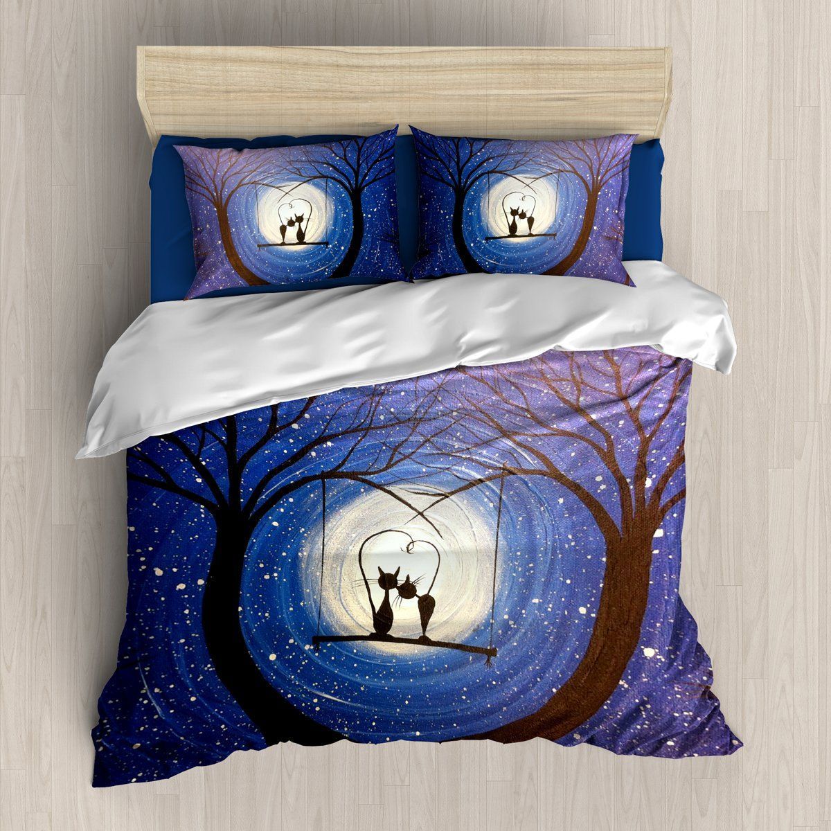 Cat Moon Bedding Set