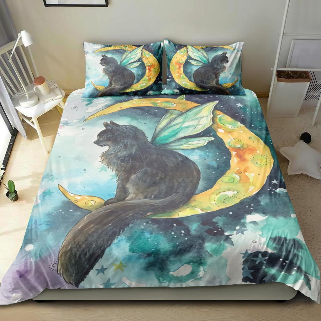 Cat Moon Bedding Set