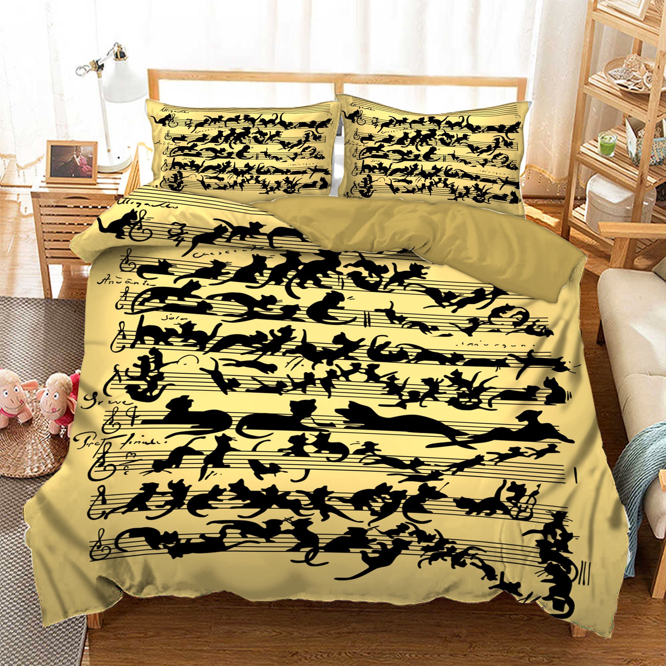 Cat Music Bedding Set