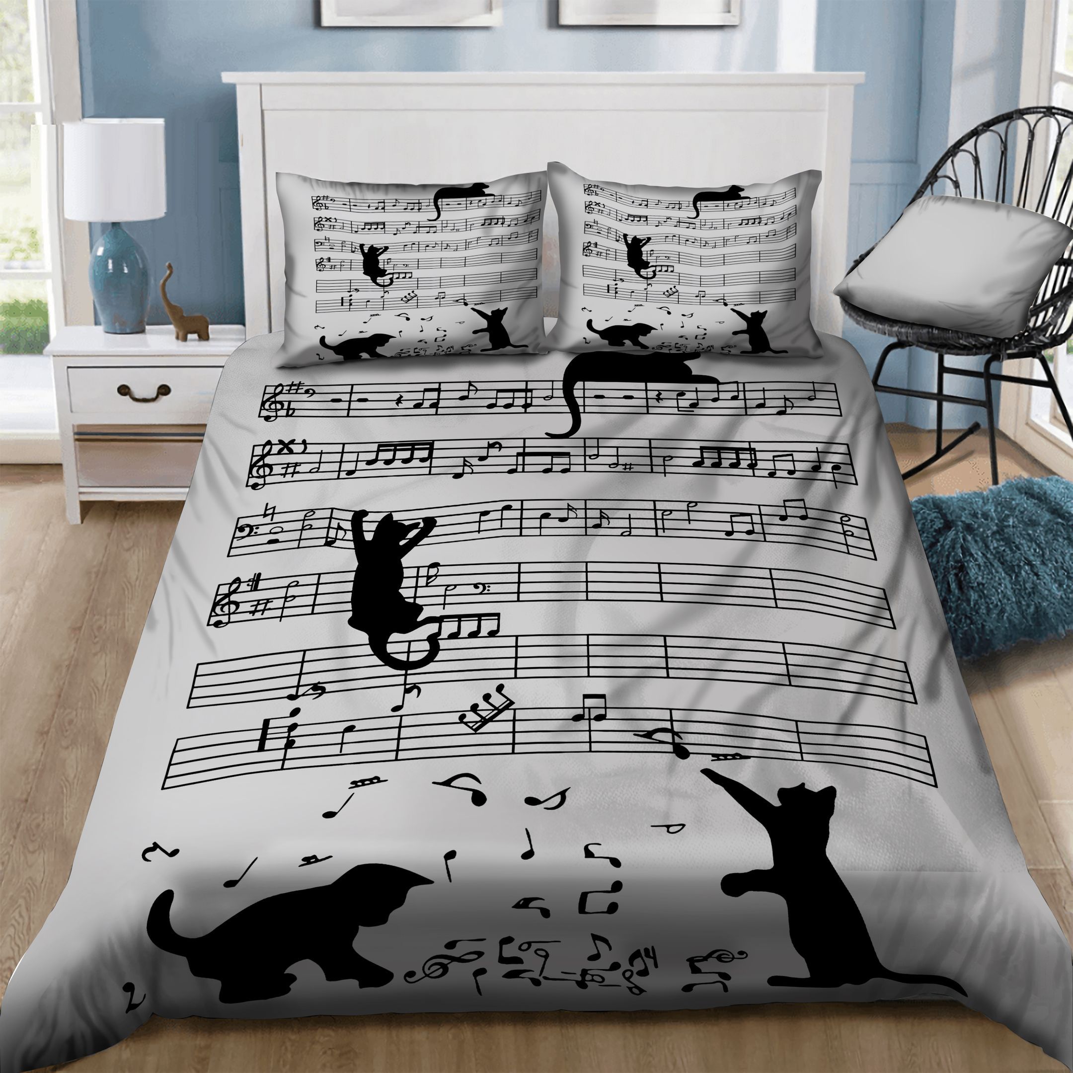 Cat Music Bedding Set