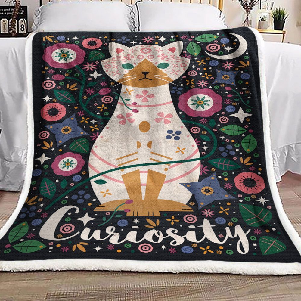 Cat Sherpa Fleece Blanket