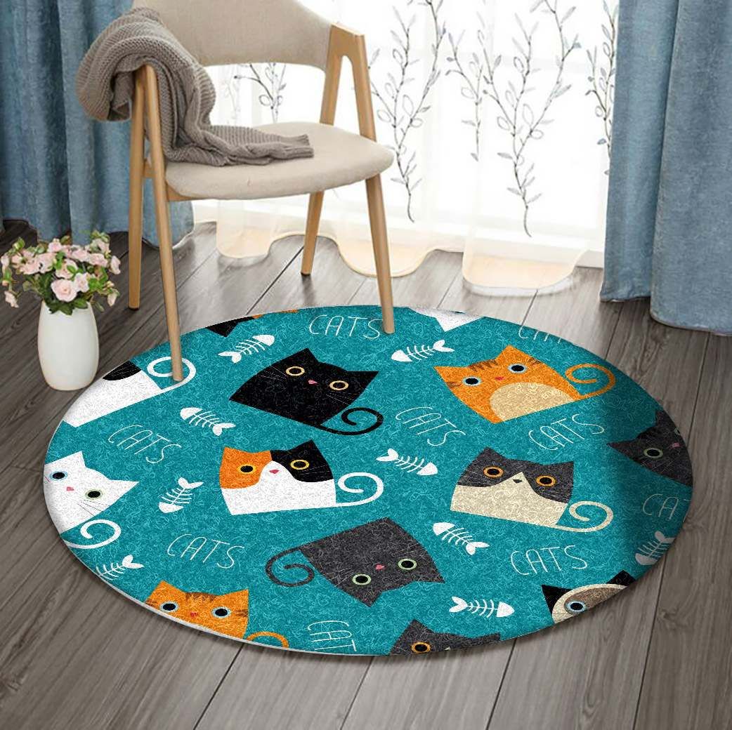 Cat Round Carpet