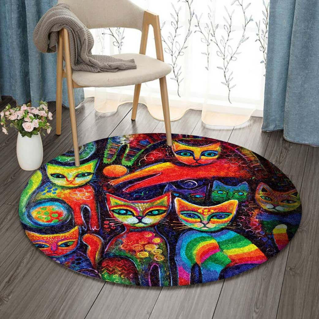 Cat Round Carpet