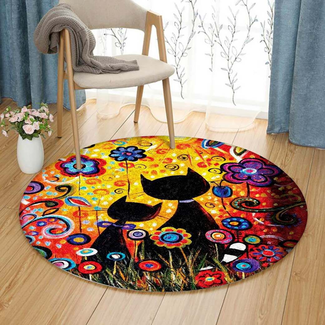 Cat Round Carpet