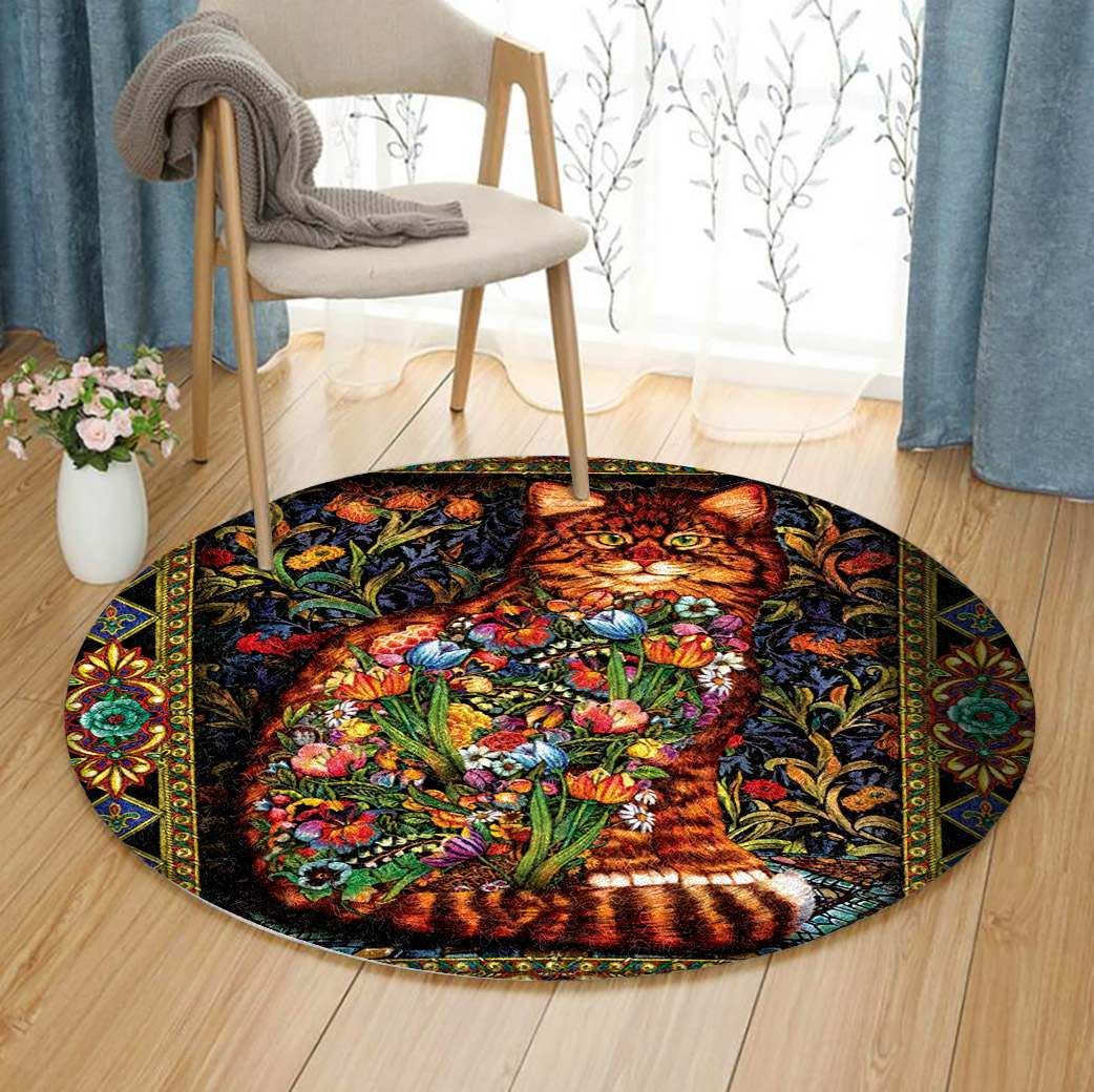 Cat Round Carpet