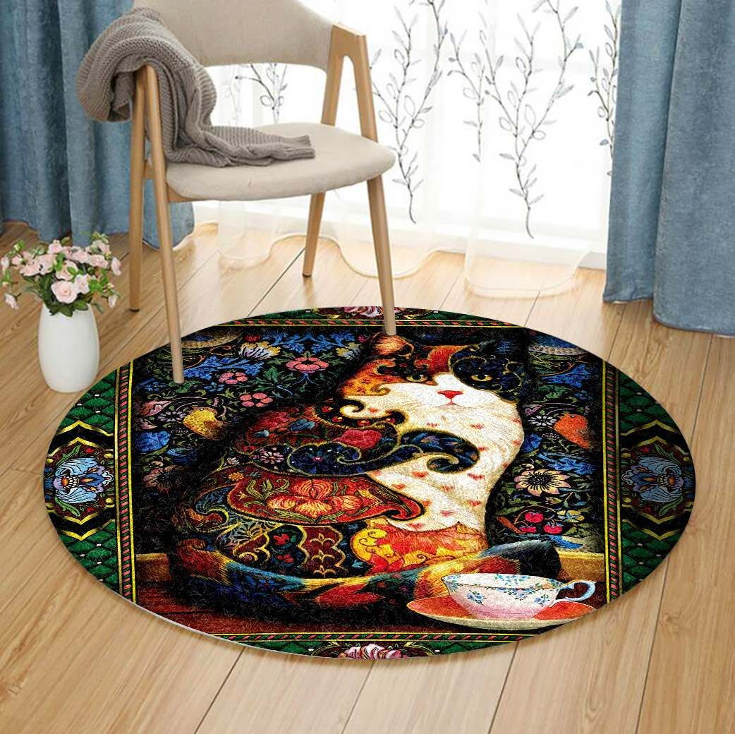 Cat Round Carpet