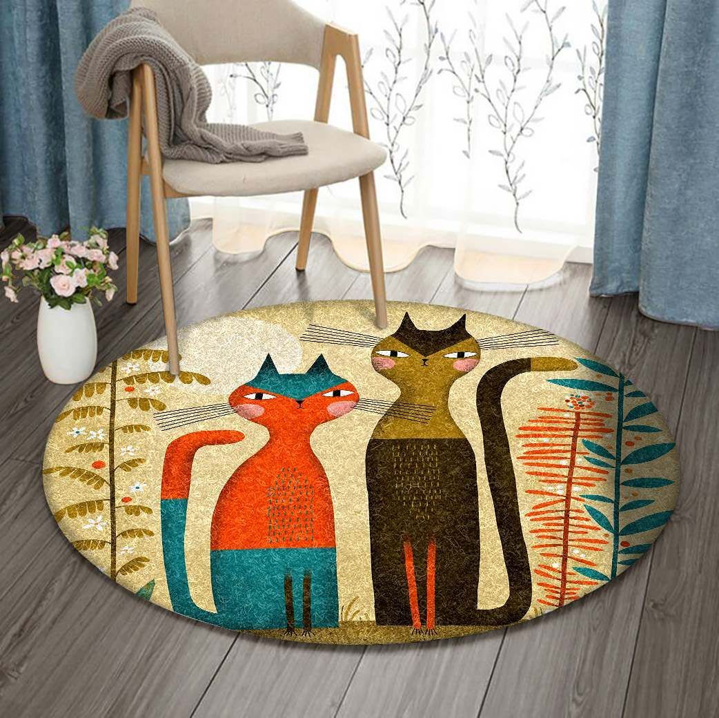 Cat Round Carpet