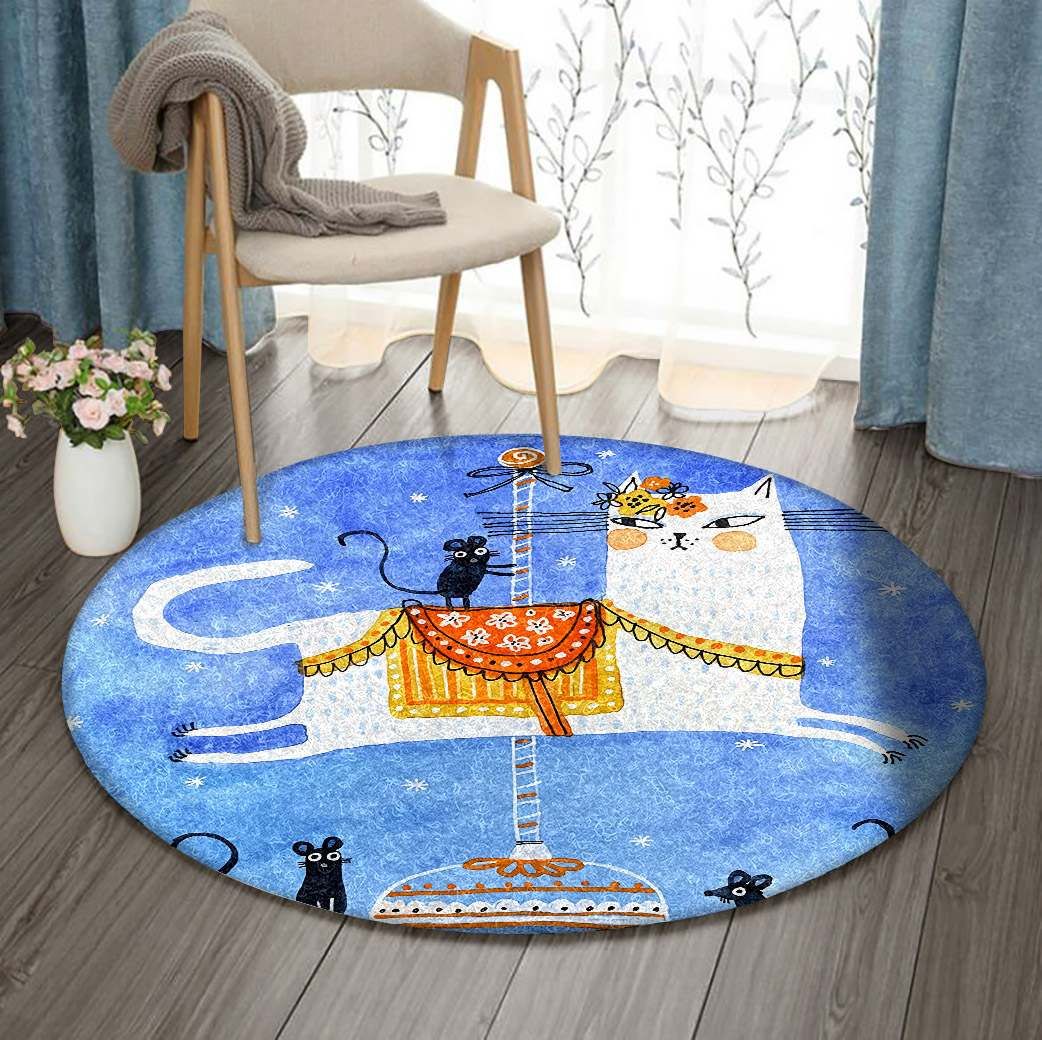 Cat Round Carpet