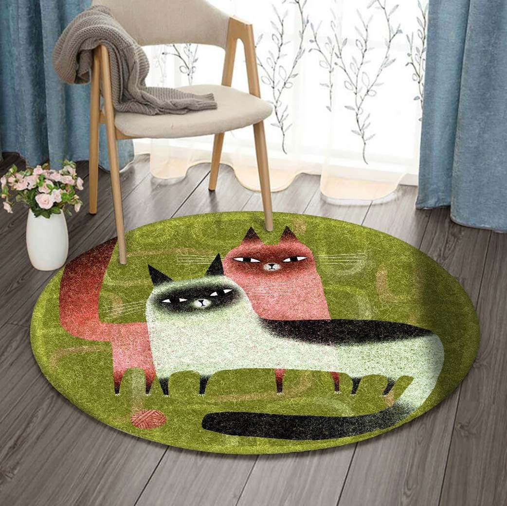 Cat Round Carpet