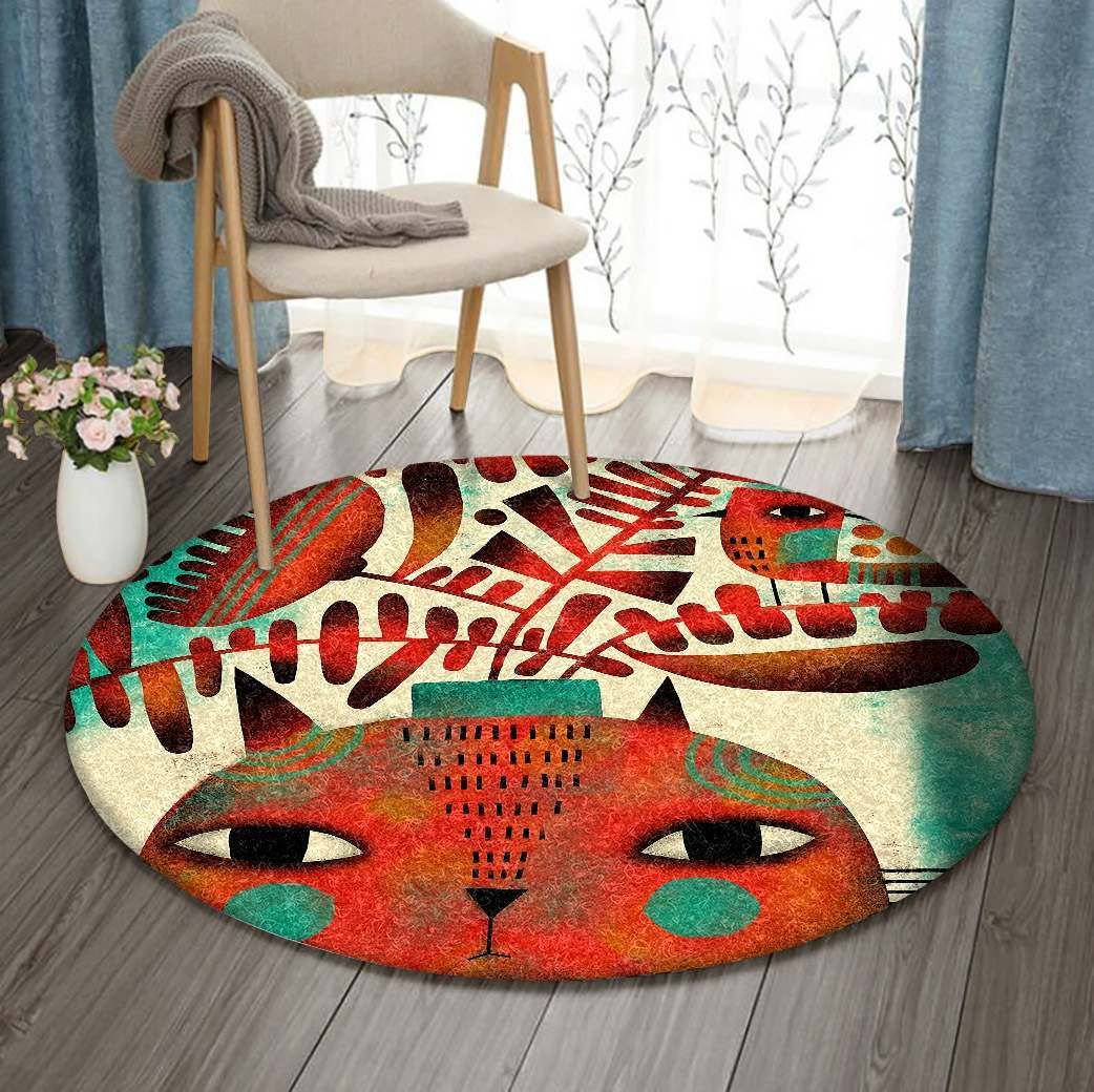 Cat Round Carpet