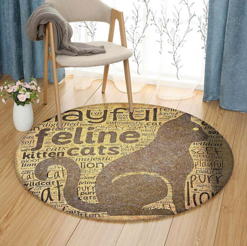 Cat Round Carpet