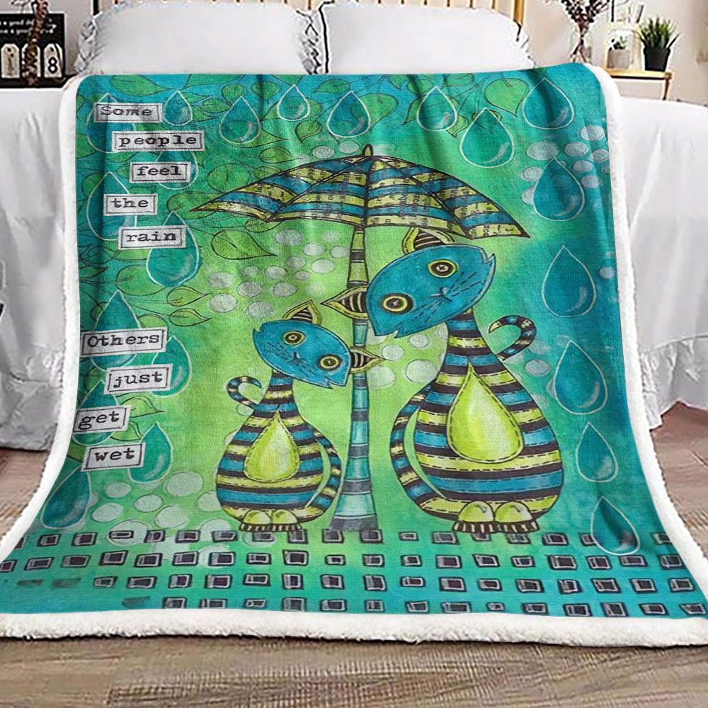 Cat Sherpa Fleece Blanket