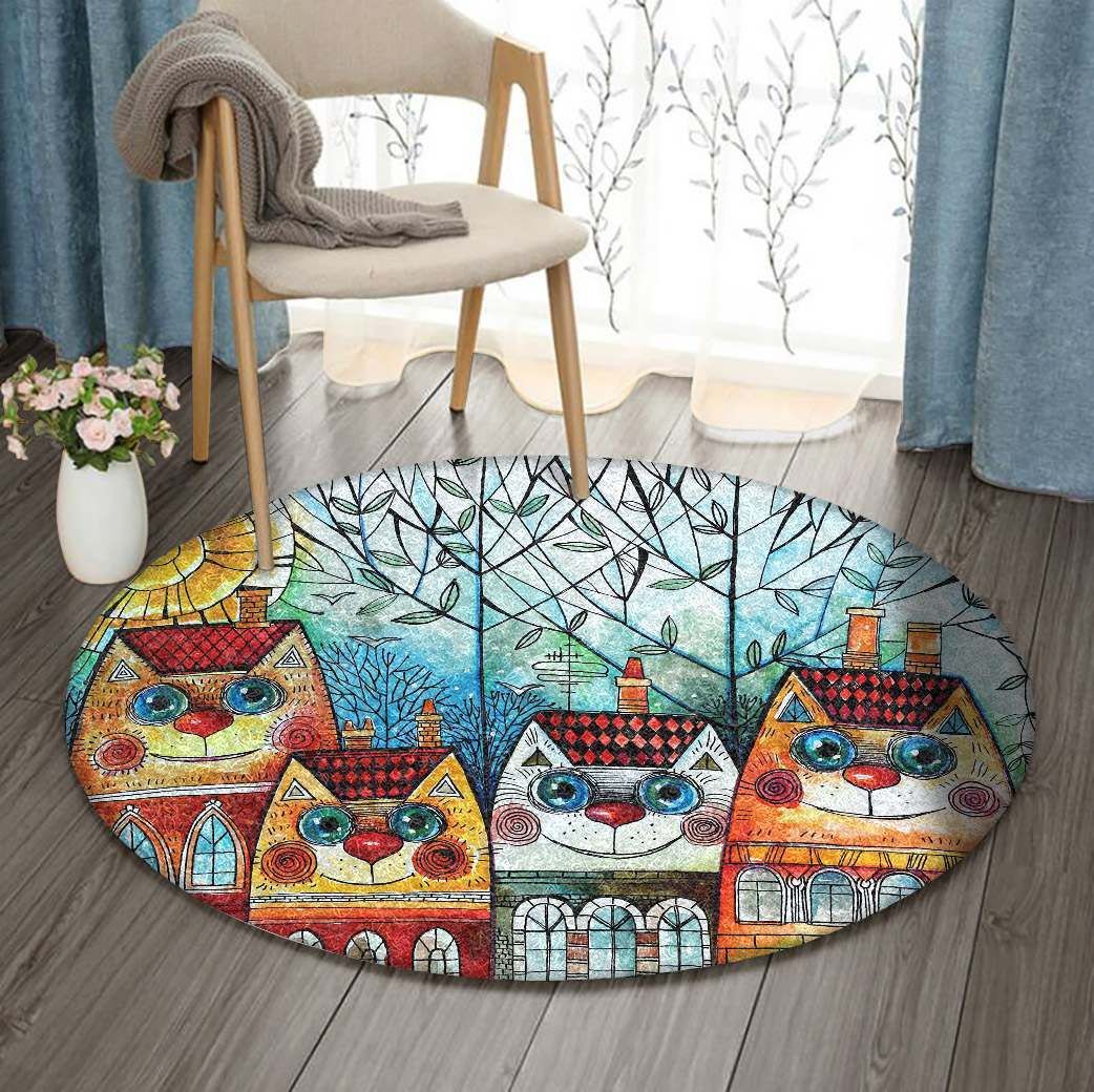 Cat Round Carpet