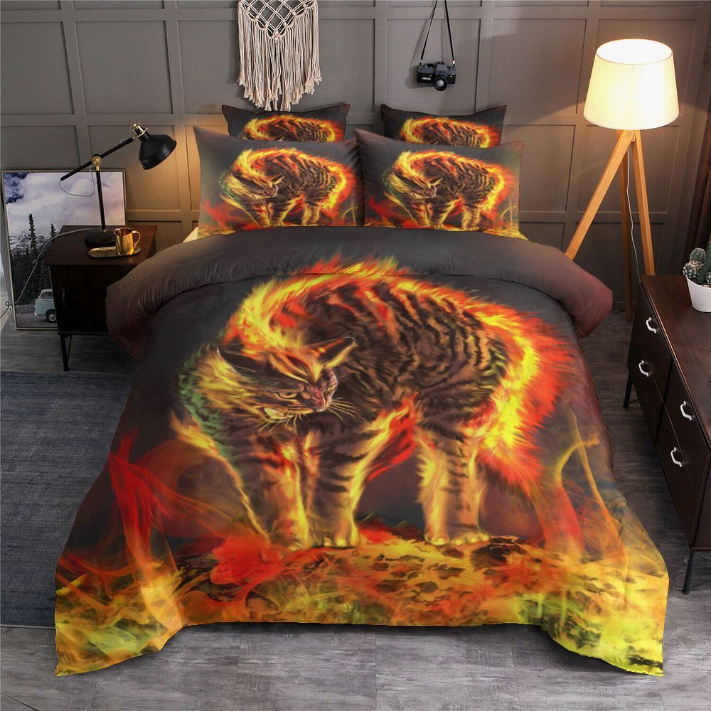 Cat On Fire Bedding Set
