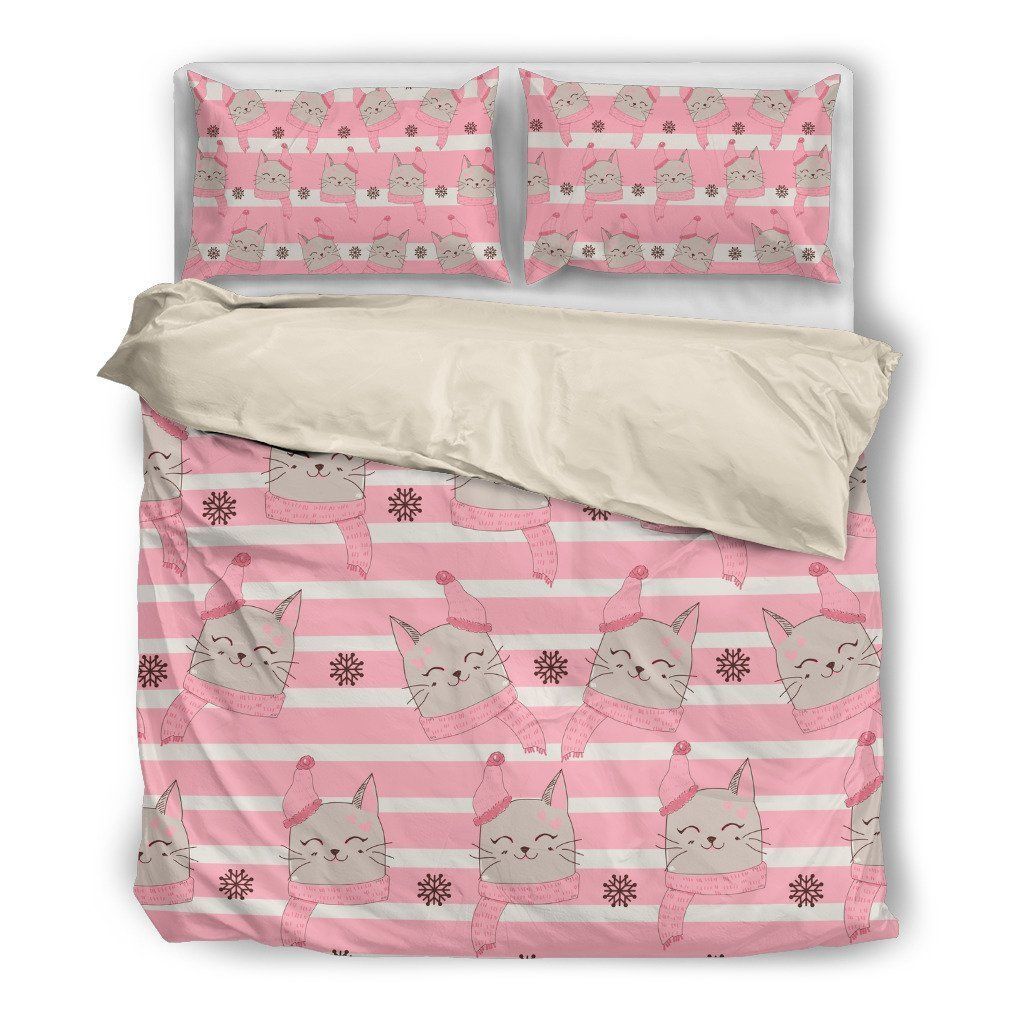 Cat Pink Bedding Set