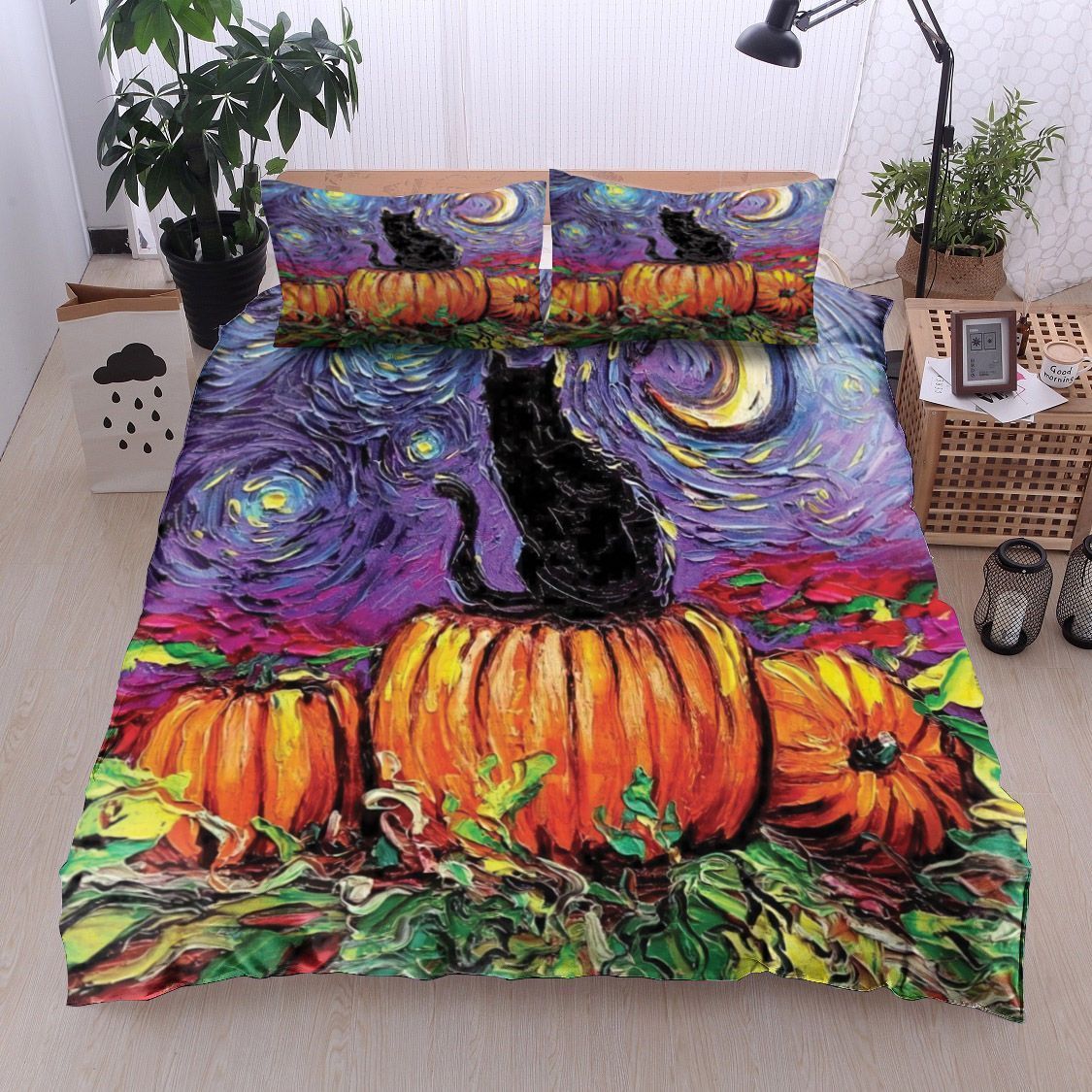 Cat Pumpkin Bedding Set