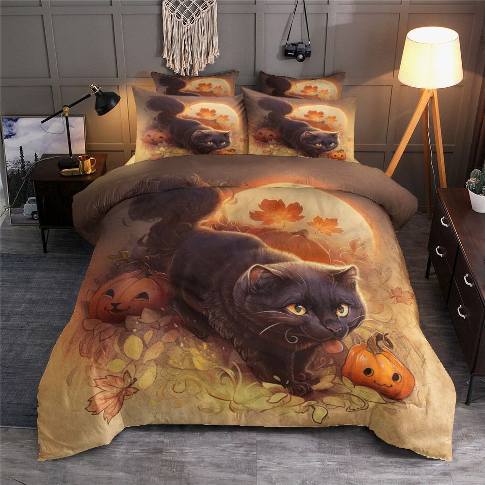 Cat Pumpkin Bedding Set