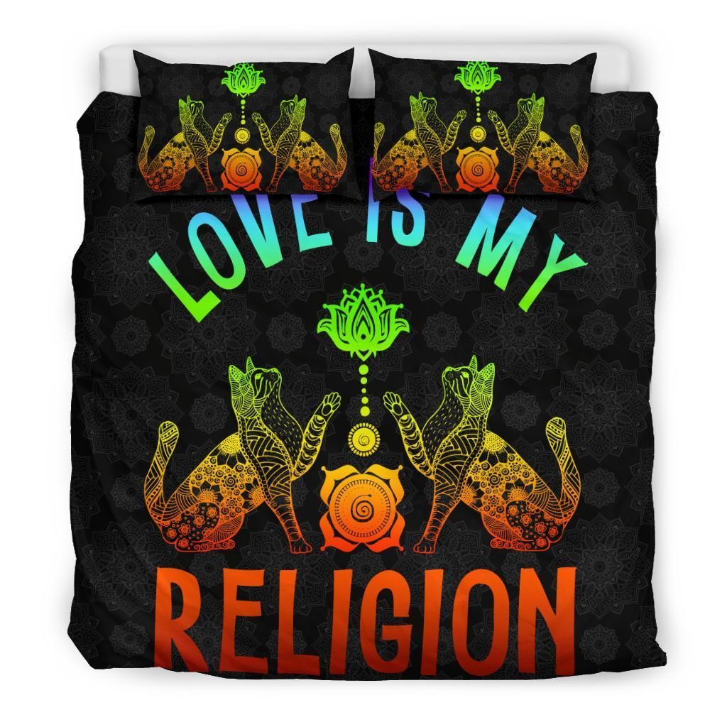 Cat Religion Love Bedding Set