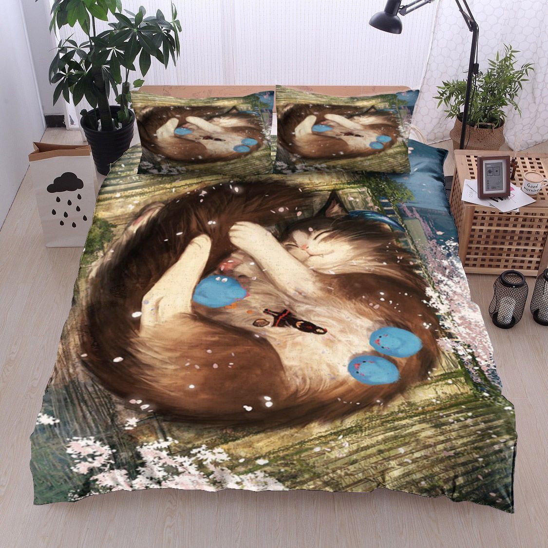 Cat Sleeping Bedding Set