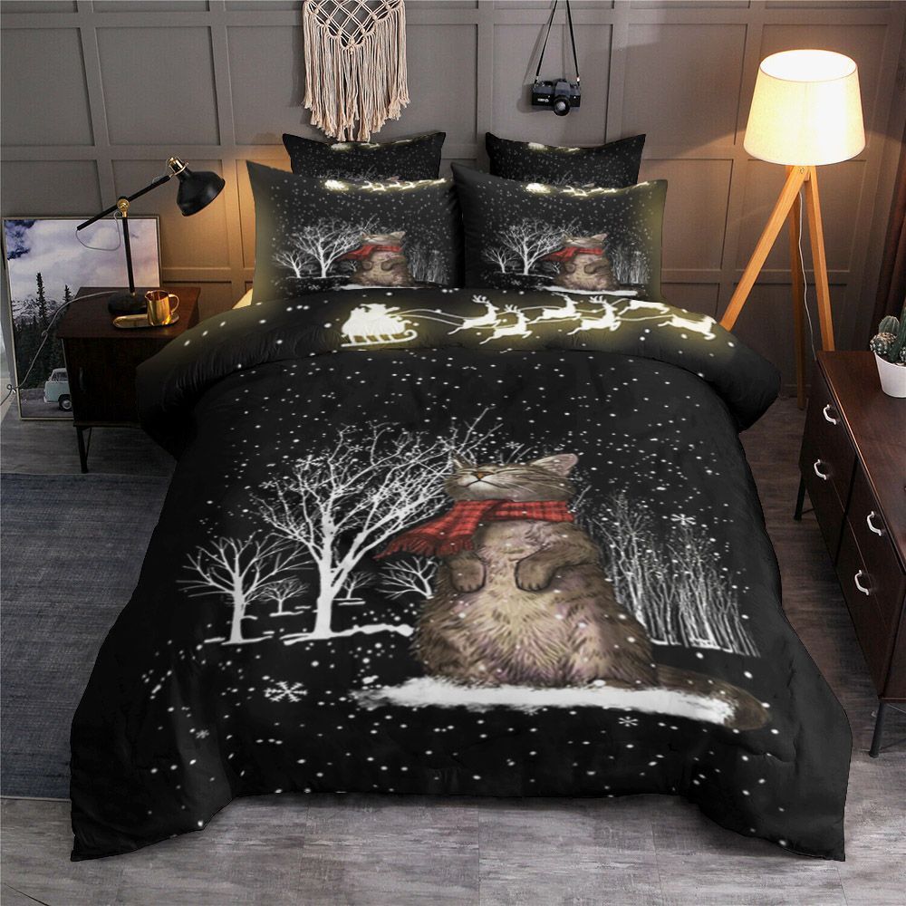 Cat Snow Bedding Set