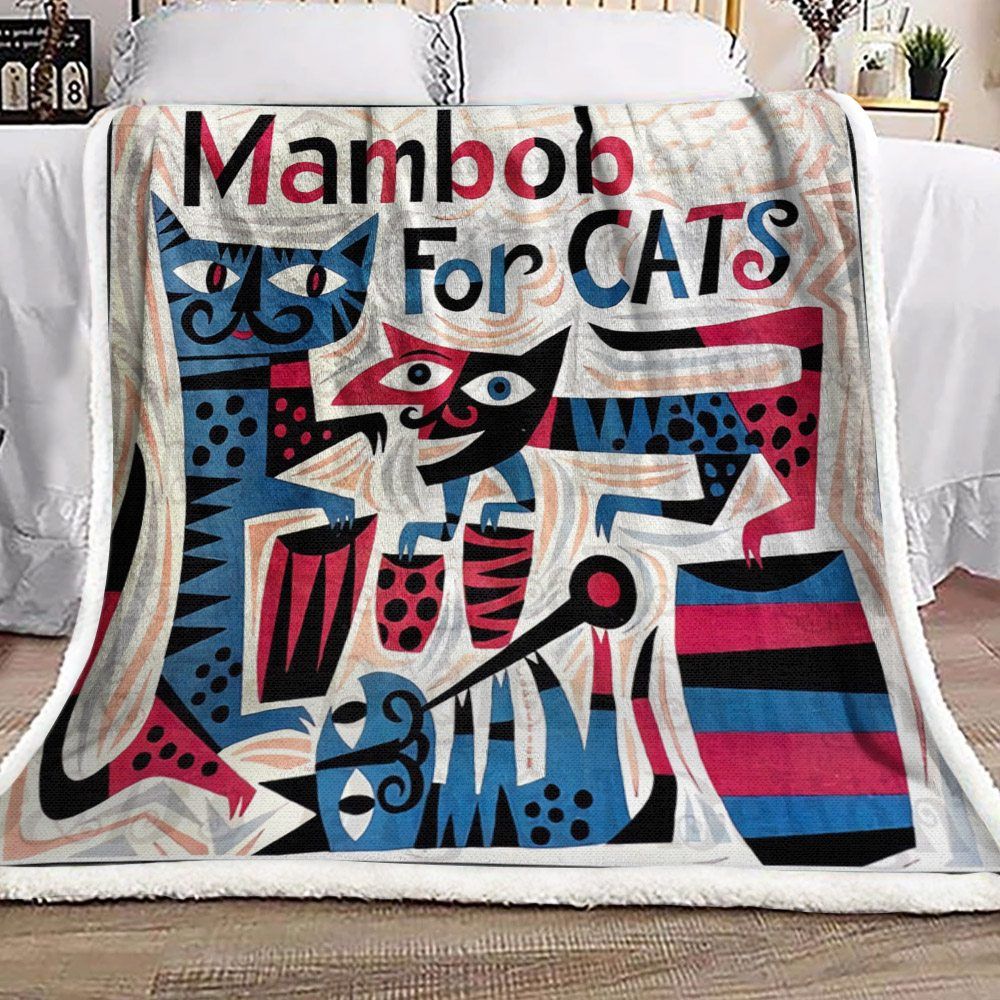 Cat The Artist Sherpa Fleece Blanket