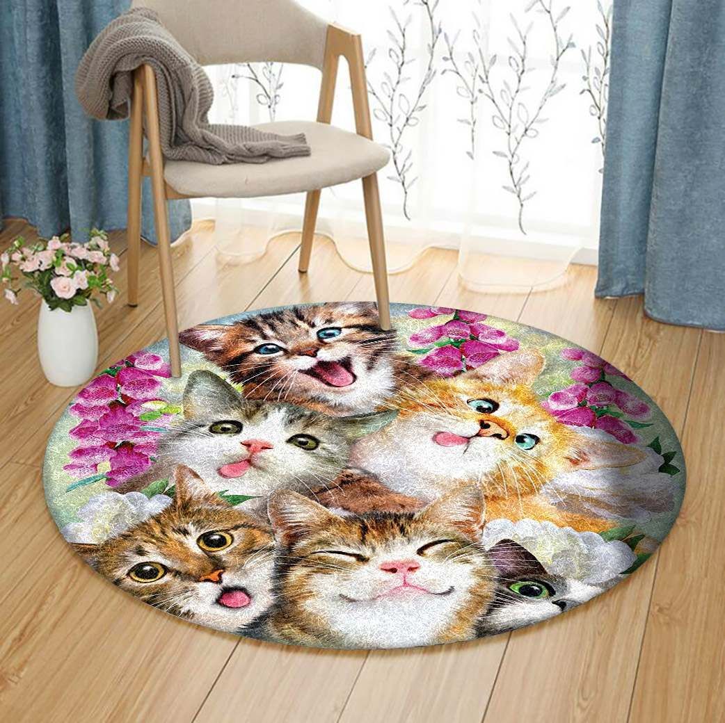 Cat Round Carpet