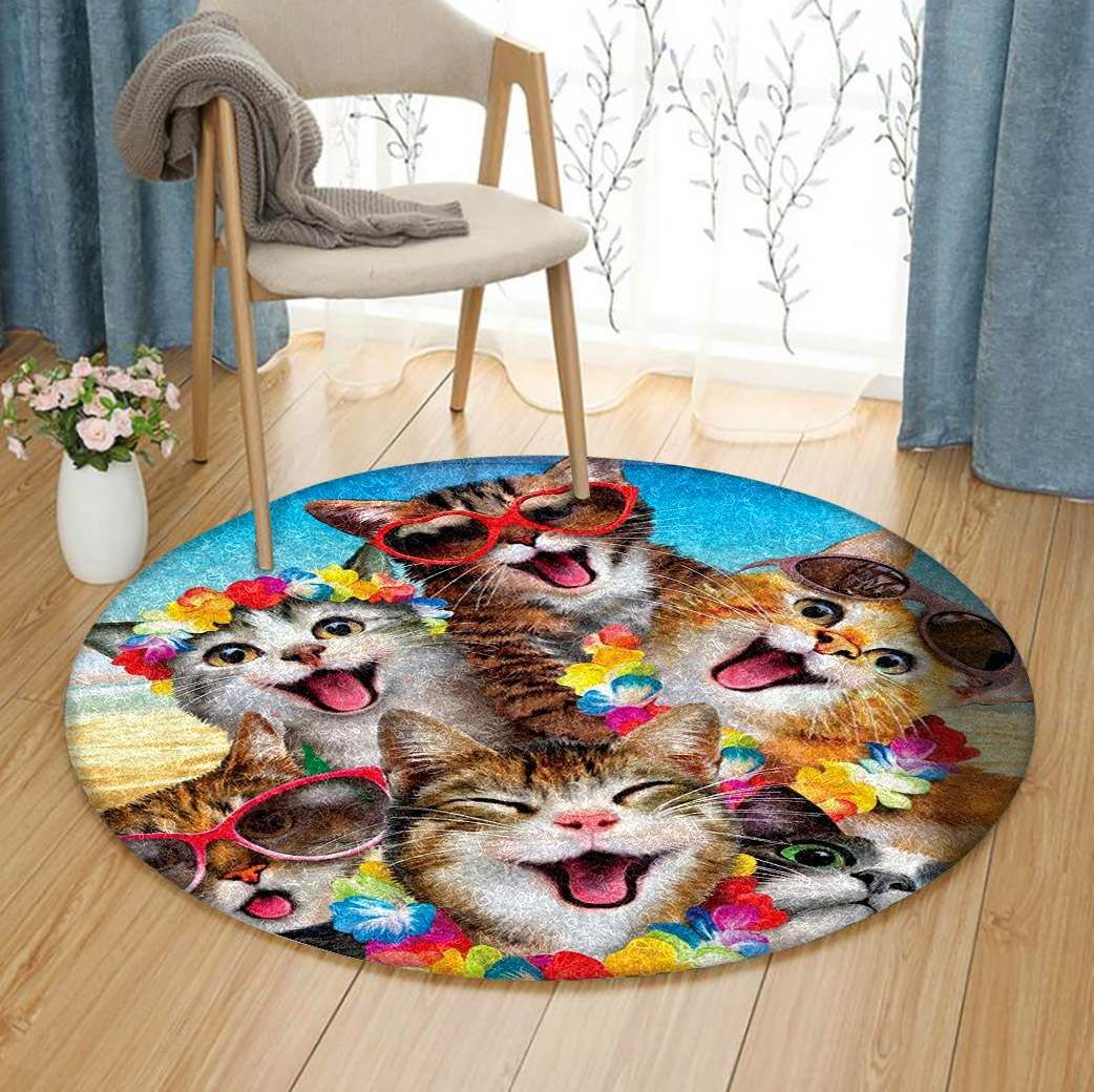 Cat Round Carpet
